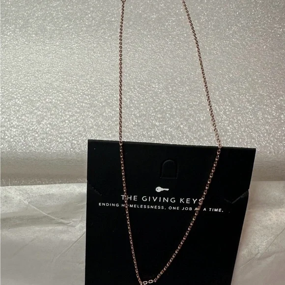 The Giving Keys Rose Gold Key Necklace - Picture 4 of 6